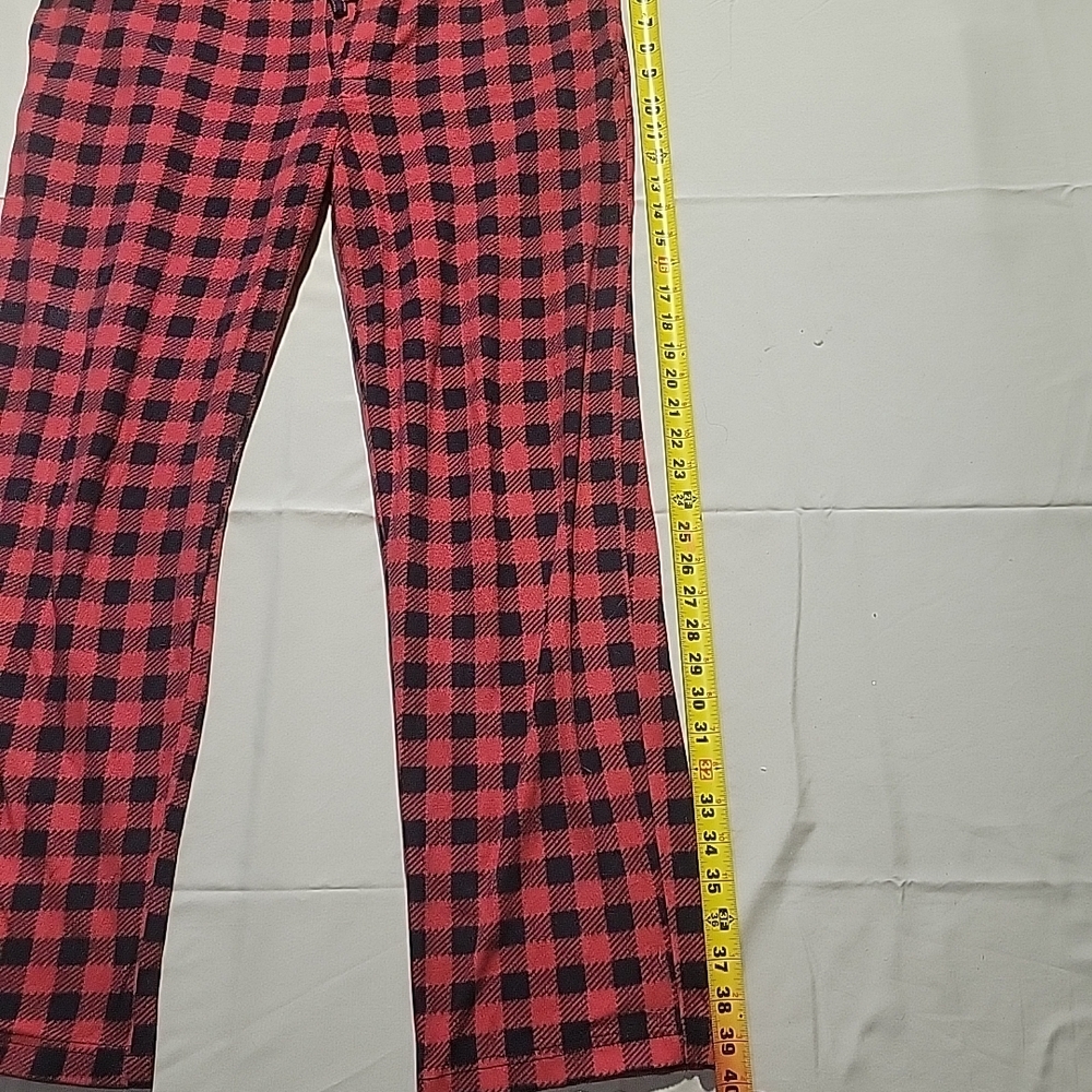 Red and Black Plaid Pants